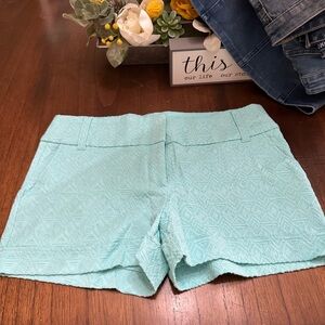 Maurices Light Green Textured High Waist Shorts